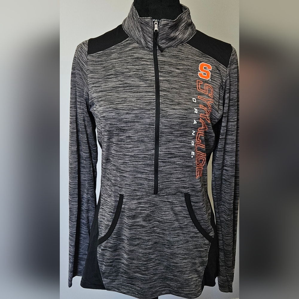 Syracuse Orange Marled Quarter Zip Pullover Top- Size M NWOT